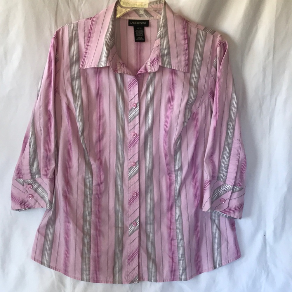 . Lane Bryant Women’s Sz 14-16 Pink Blouse